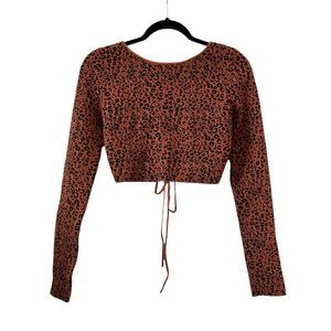 Urban Outfitters Leopard Print Sweater - Brown